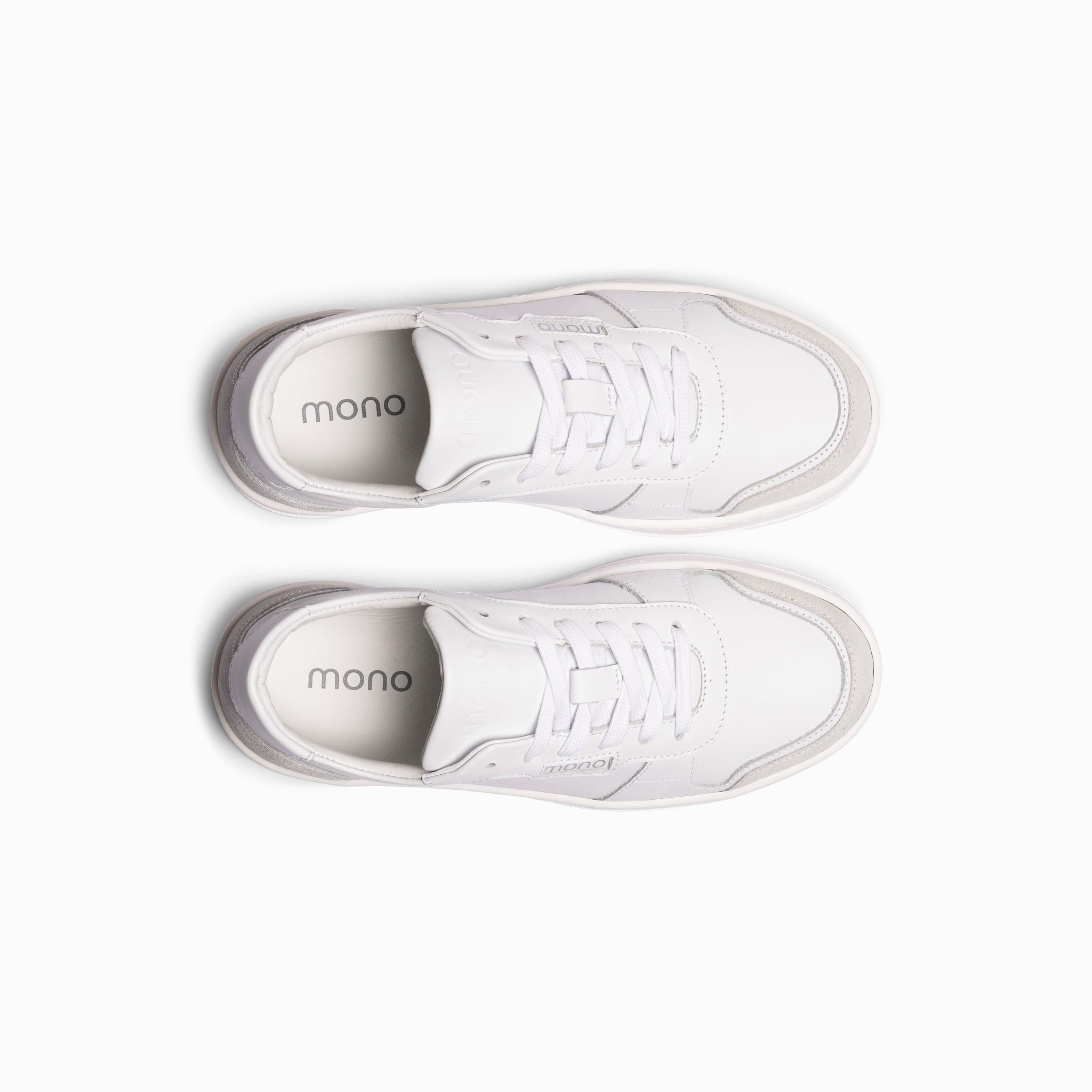 Game - Flat Leather - White Titanium - Woman – handcrafted by mono made in Portugal