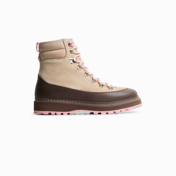 Hiking Cap - sand brown pink - Woman – handcrafted by mono made in Portugal