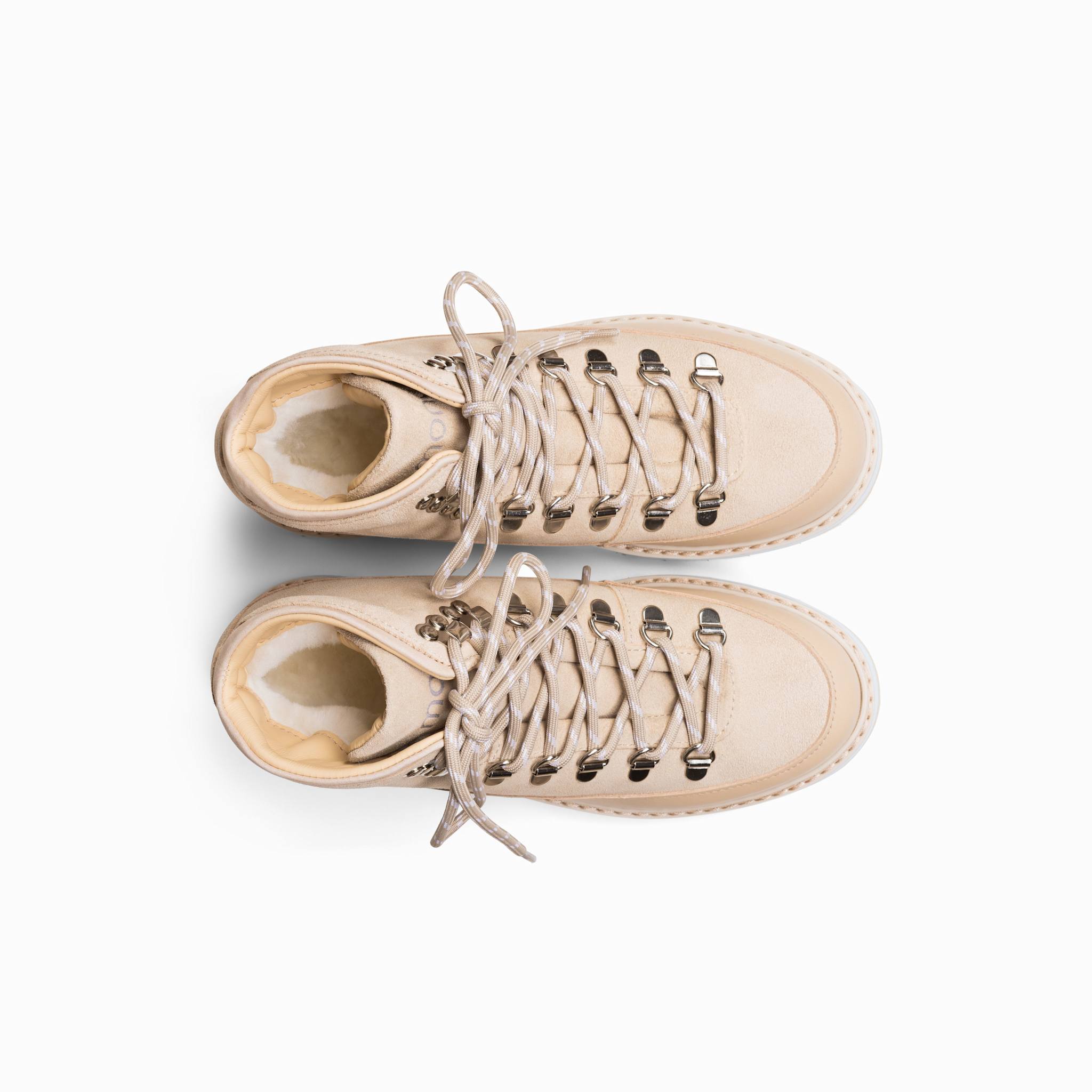 Core Cap Suede - Sand / Light blue - Woman – handcrafted by mono made in Portugal