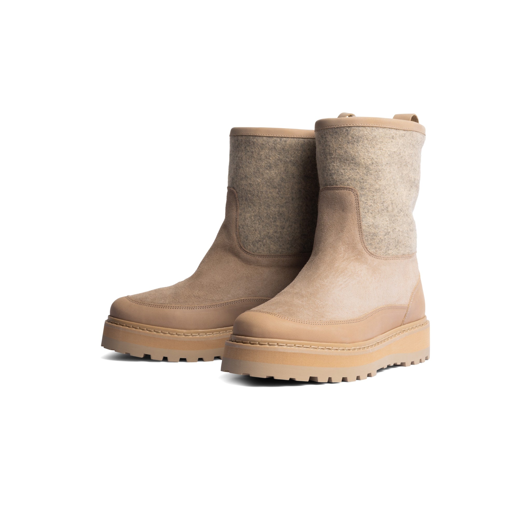 Tag Boot - Golden Beige - Woman – handcrafted by mono made in Portugal