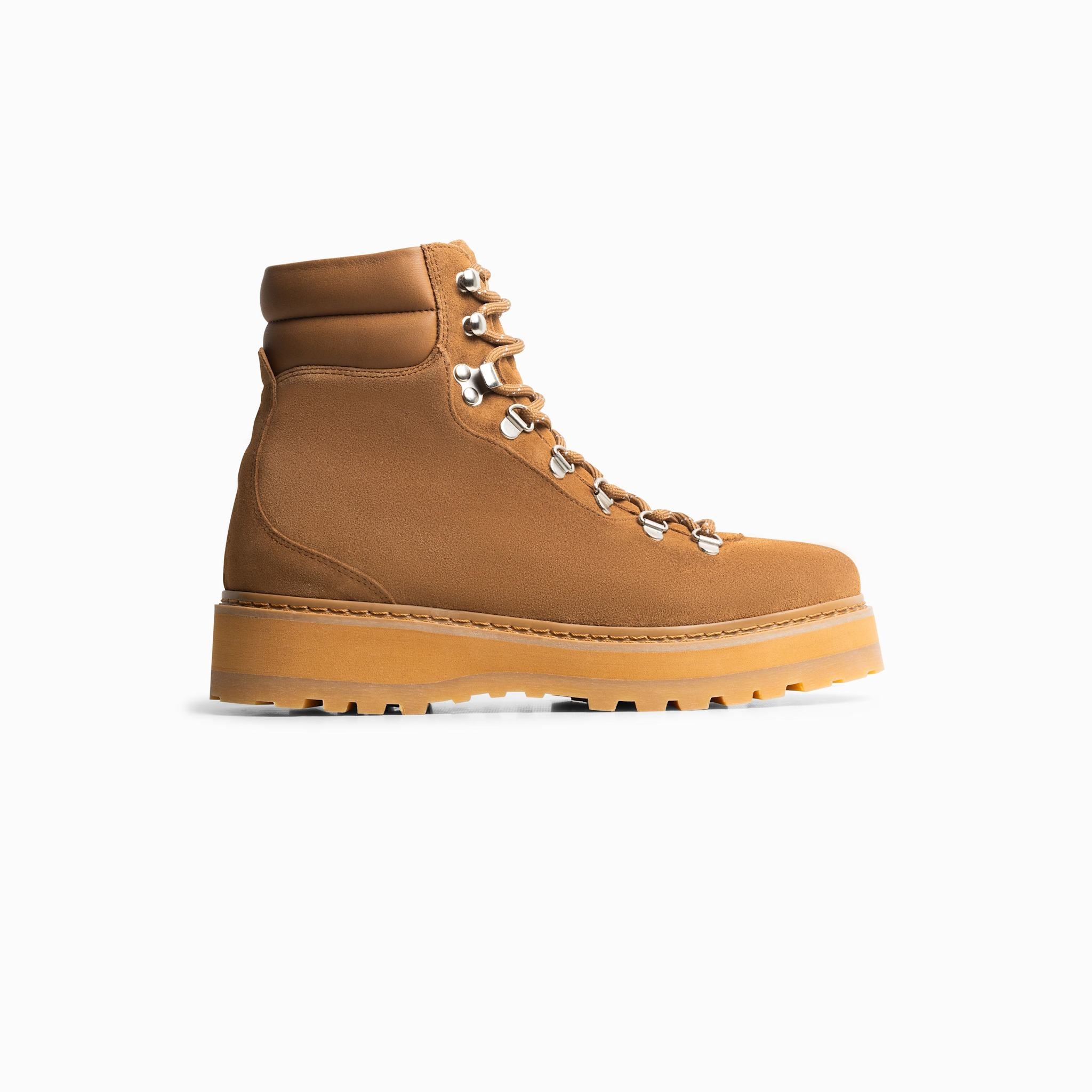 Hiking - Suede - Cognac - Woman – handcrafted by mono made in Portugal