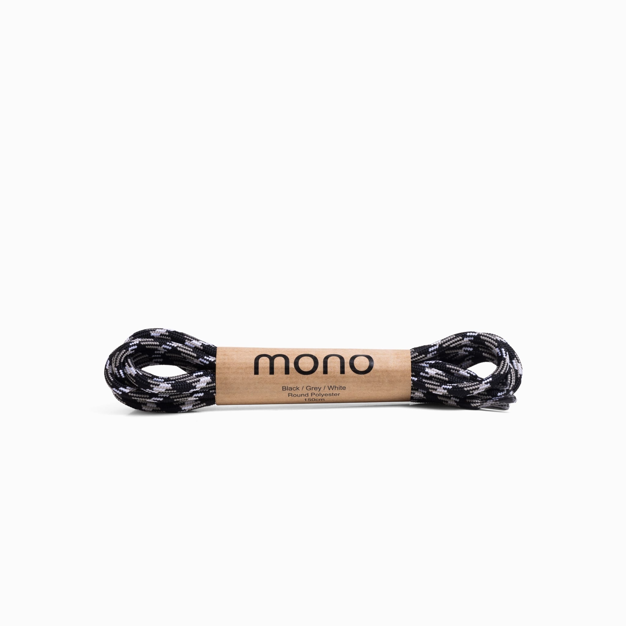 Shoe laces - Black/Grey/White – handcrafted by mono made in Portugal