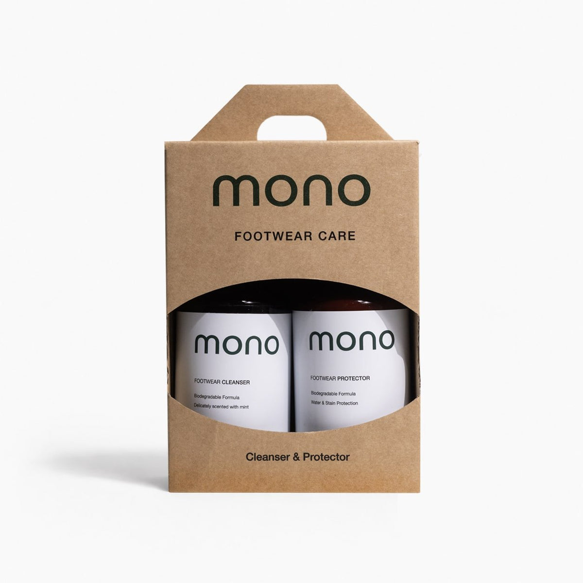 Footwear care kit ( incl. protector + cleanser) – handcrafted by mono made in Portugal
