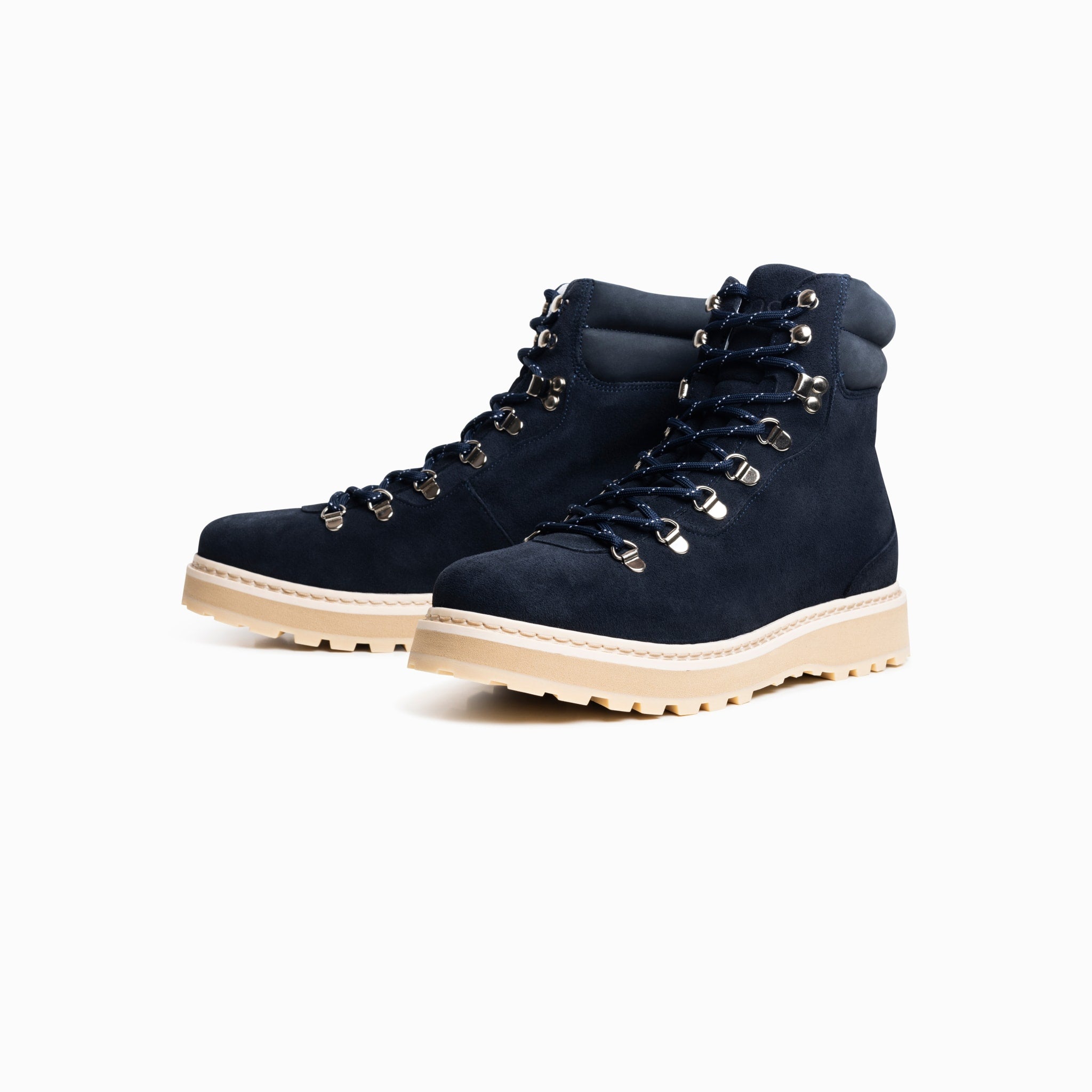 Navy hiking boots best sale